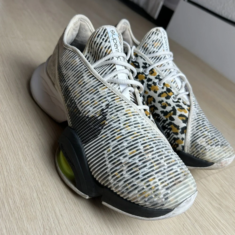 Nike Air Zoom SuperRep 2 Womens 8.5 Leopard Print White Training Shoes CU5925-17